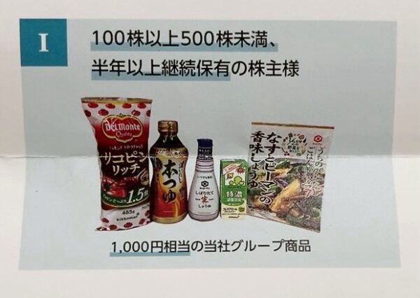 キッコーマン　株主優待