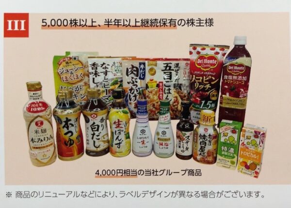 キッコーマン　株主優待