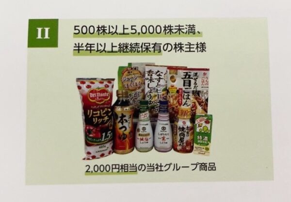 キッコーマン　株主優待